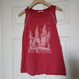 Disney Parks x Junk Food Women's Red Magic Kingdom Castle Tank Top - Size Small
